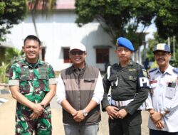 Ardito Wijaya Bersama Dandim 0411/KM Letkol Noval Darmawan Menyambut KUNKER Panglima Letnan Jenderal Kunto Arif Wibowo dikoramil Terbanggi Besar
