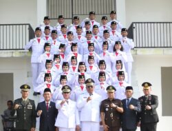 Ardito Wijaya Pimpin Upacara Peringatan Hari Lahir Pancasila yang digelar dilapangan Merdeka Gunung Sugih