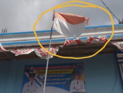 Gaji Buta ! Pemdes Sukabakti Palas Lamsel Diduga Jam 1 Siang Tak Melayani Warganya Lagi, Bendera NKRI Pun Kusam dan Robek