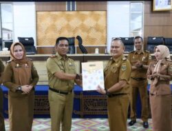 Kadis Kominfotik Edi Supena Menyaksikan Langsung Serah Terima Jabatan (Sartijab) di Aula Siger Pemkab Lamteng