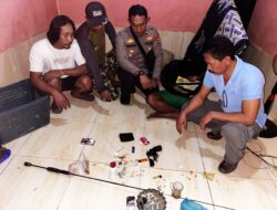 Tekab 308 Polsek Bumi Ratu Nuban Tangkap Pelaku Pencurian Besi ditemukan Noarkotika dan Senjata Modifikasi