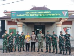 Wabup I Komang Koheri Didampingi Sekda Lamteng Kunker Ke Markas Kodam Batalyon TP 048/ Satria Pandya Cakti (SPC) dikecamatan Anak Tuha