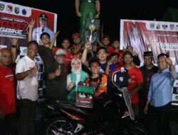 Bupati Ardito Wijaya Resmi Tutup Piala Bupati Lampung Tengah Samosir Dragbike Championship 2025