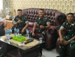 Kepala Dinas KPDH Jumali  S.P M.IP Didampingi Sekretaris Dedi Padilah Menerima Kunjungan Yonif Makanis 848/SPK Brigif 8/Kompi Banua Di Ruang Dinas KPDH