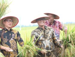 Bupati Ardito Wijaya dan Wabup I Komang Koheri Ikuti Panen Raya dan Tanam Padi Bersama MT III Petani Mitra Adhyaksa