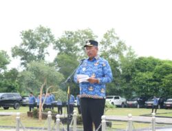 Pemkab Lamteng Menggelar Apel Bulanan Korpri Bulan September 2025 Di Lapangan Merdeka Gunung Sugih