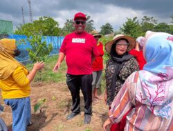 I Komang Koheri, Memimpin Kegiatan Hotong Royong di Lahan Kelompok Wanita Tani (KWT) Kecamatan Seputih Raman