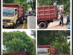 Pimpinan DLH Lamsel Gercep, Jajarannya Pun ikut Gercep Lakukan Aksi Bersih-bersih Tumpukan Sampah