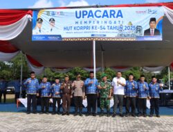 HUT KORPRI KE – 54 Tahun Wabup I Komang Koheri Menyerahkan Secara Simbolis Bantuan Pengisian Lumbung Sosial Dari Kementerian Sosial Republik Indonesia