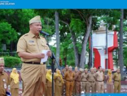 Drs.Wahidin Amin,M.Si., Pimpin Apel Di Lapangan Korpri Pemkab Lamsel ‘ASN Harus Jadi Problem Solver Bukan Sekedar Administrator