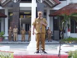 Plt Bupati I Komang Koheri Bertindak Sebagai Pembina Apel Mingguan Pemerintah Kabupaten Lampung Tengah