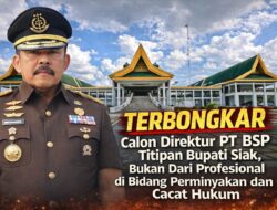 Terbongkar Calon Direktur PT BSP  Titipan Bupati Siak, Bukan Dari Profesional di Bidang Perminyakan dan Cacat Hukum