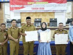 Plt Bupati I Komang Koheri, Menandatangani Nota Kesepahaman MoU Bersama Kepala Kejaksaan Negeri Lampung Tengah