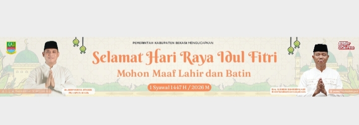 Pemerintah Kabupaten Bekasi mengucapkan
SELAMAT HARI RAYA IDUL FITRI 1447 H.